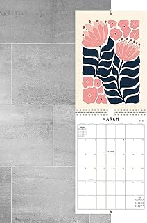 Calendrier mural esthétique 2025 | Design abstrait innovant pour une organisation élégante | Calendrier mensuel fonctionnel pour la maison et le bureau | Idéal pour garder une trace des dates